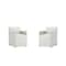 Manhattan Comfort Anna Square Faux Leather Dining Chair in Light Stone Grey - Set of 2 2-DC058AR-ST - alternate 1